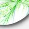 Designart - Green Grungy Floral Fractal Shapes' Large Floral Metal Circle Wall Art